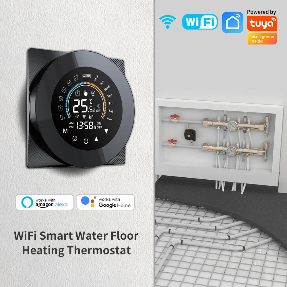 Wifi Thermostat Electric Floor Water/Gas Boiler Heating LCD Digital Touch Temperature Control Smart Life Google Home Alexa