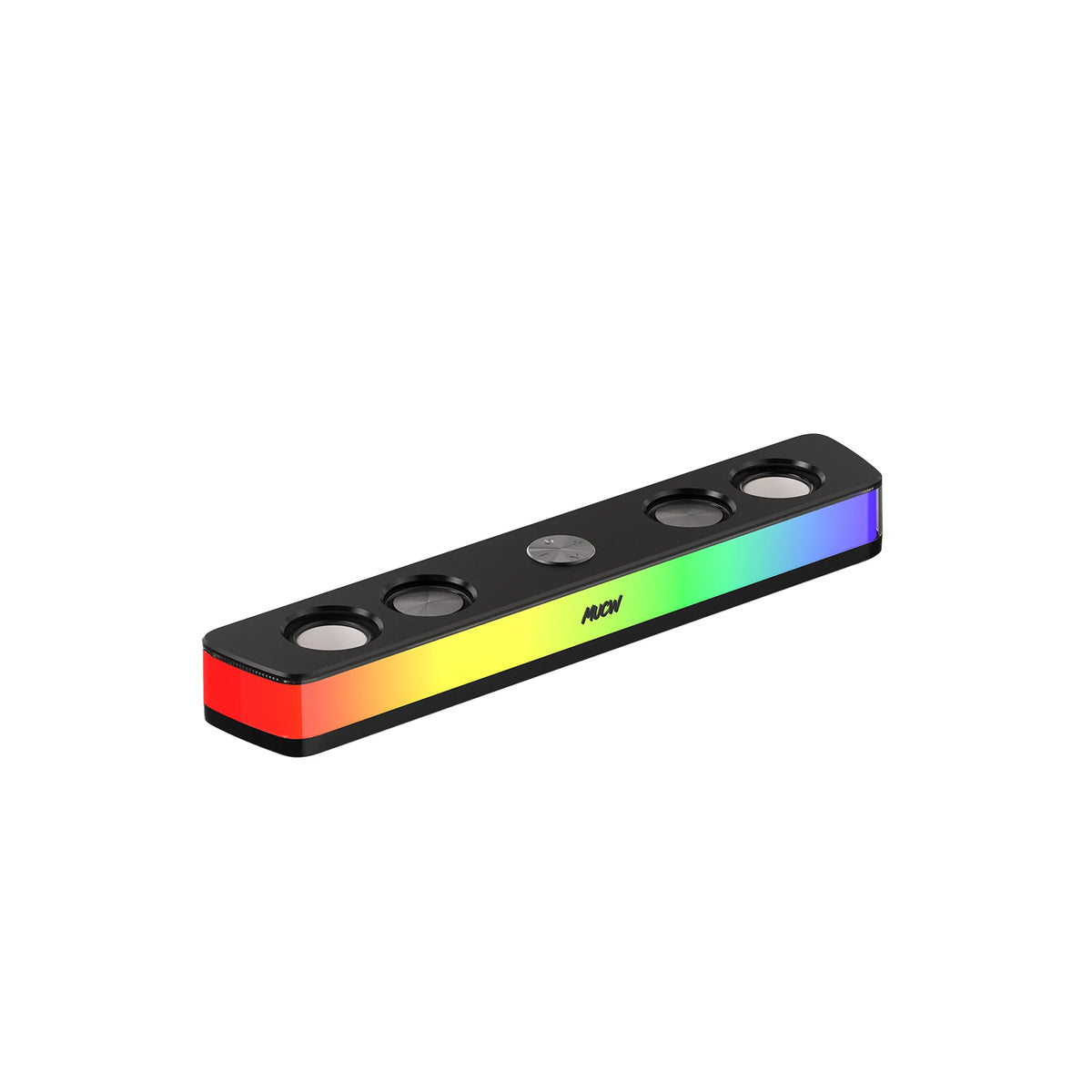 MUCW MU‑C17 Desktop RGB Sound Bar Speaker Bluetooth 5.4 & USB Wired Dual Mode 6W Stereo Gaming Soundbar with Colorful LED Light for Laptop PC Gamer Home Office