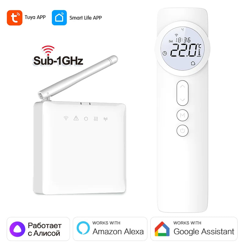 Wireless WiFi RF433 Thermostat for Gas Boiler for Water Floor Heating Smart Tuya Temperature Controller Alice Alexa Google Home