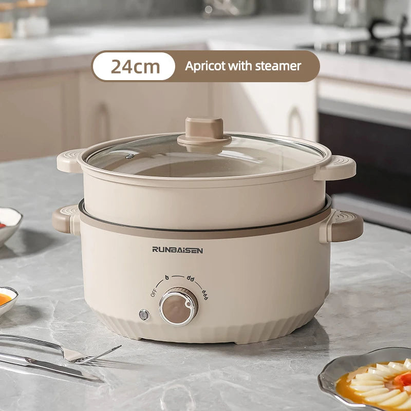 110V/220V 3L Multi Cookers Double Layer Electric Pot 1-2 People Household Non-stick Pan Hot Pot Rice Cooker Cooking Appliances