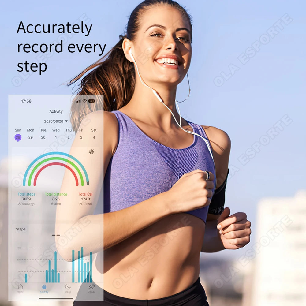 2026 Smart ring for men women heart rate/sleep monitor Ip68 waterproof 100+sports modes gps tracking smartring long battery life for ios Android