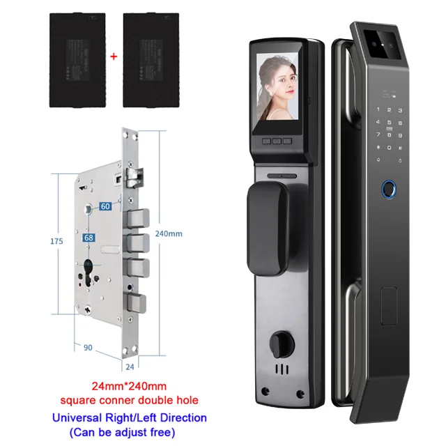 3D Face Recognition Unlock Digital Door Lock With Camera FIngerprint Password Unlock Keyless Electronic Door Lock