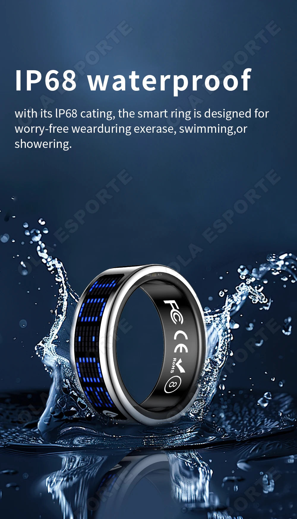 2026 Smart Ring with Touch Display Screen, Wireless Charging, Health Manager, 5ATM Waterproof For Men Women Smart Rings R12 R08