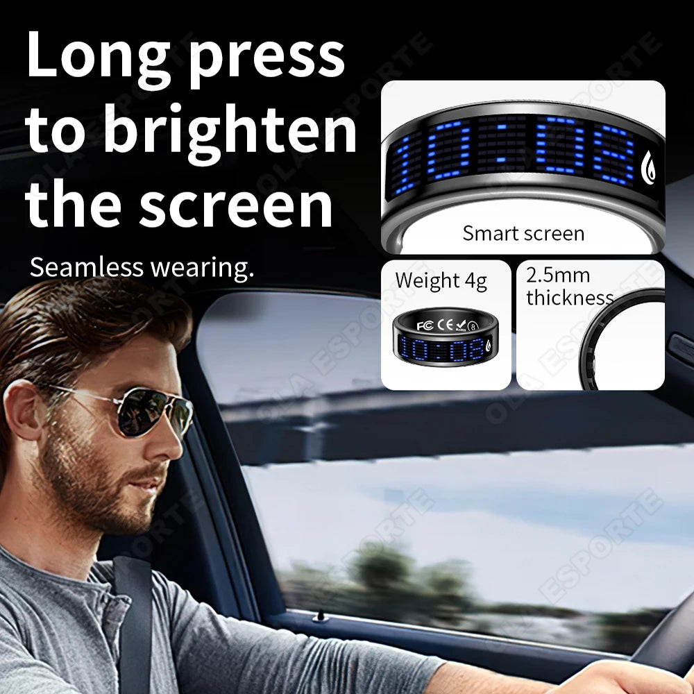 2026 Smart ring for men women heart rate/sleep monitor Ip68 waterproof 100+sports modes gps tracking smartring long battery life for ios Android