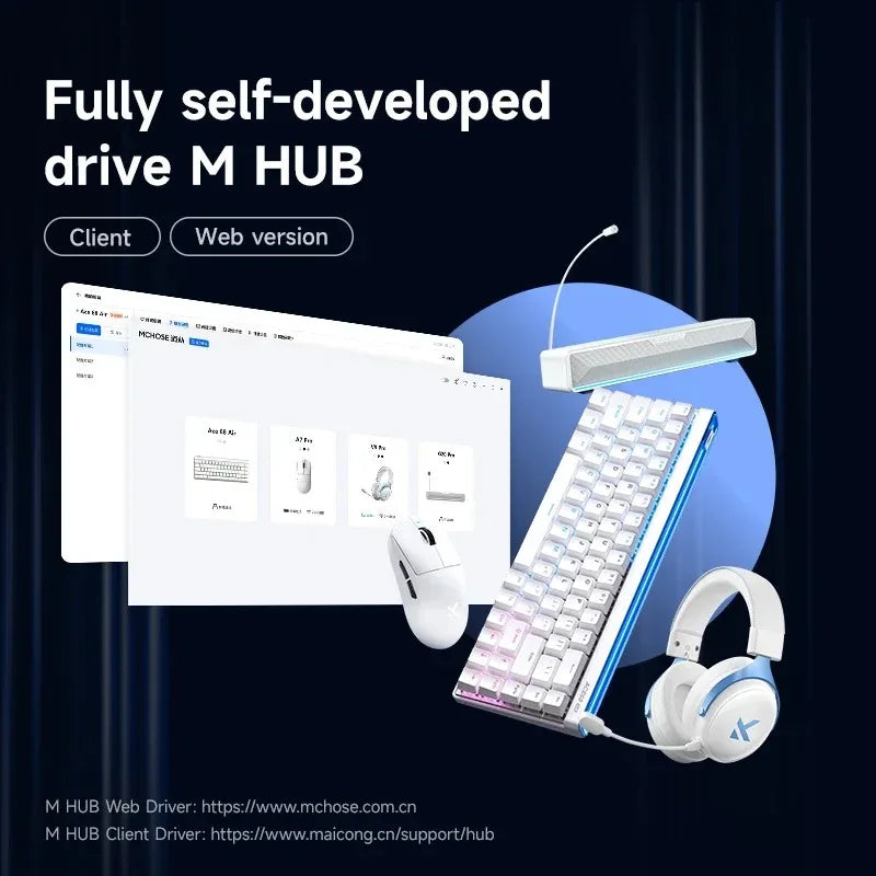 MCHOSE Ace68Air Gaming Keyboard | 0.08ms Latency, 256K Scan Rate, RGB Light Box, Magnetic Axis, Adaptive Calibration for PC Game