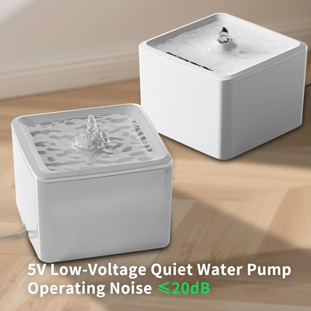 3.8L Large-Capacity Square Pet Water Feeder Removable Easy To Clean Durable Silent Filtration Cat And Dog Drinking Fountain