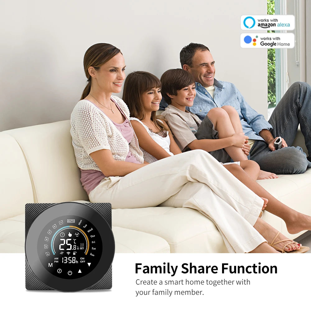 Wifi Thermostat Electric Floor Water/Gas Boiler Heating LCD Digital Touch Temperature Control Smart Life Google Home Alexa