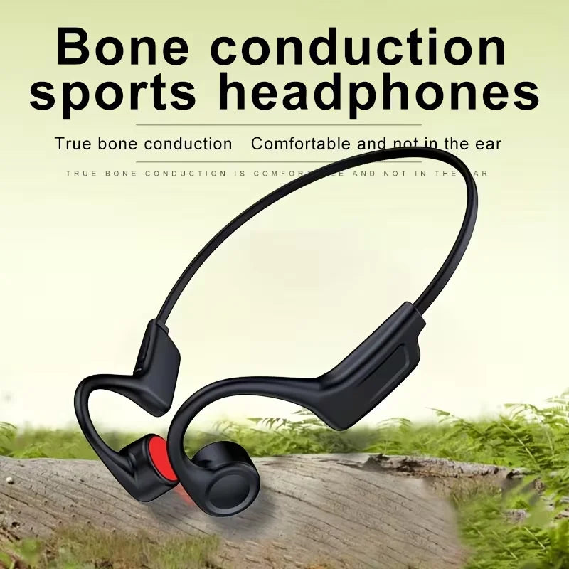 2026 New Open-ear Bone Conduction Headphones Built-in Mic Type-C Charging Long Playback Wireless Earbuds Sports Headset for Running Cycling Fitness Holiday Gift