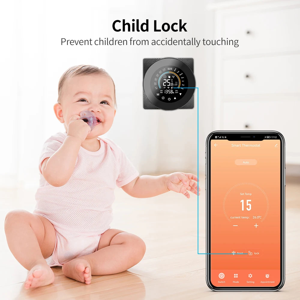 Wifi Thermostat Electric Floor Water/Gas Boiler Heating LCD Digital Touch Temperature Control Smart Life Google Home Alexa