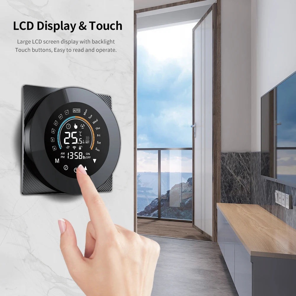Wifi Thermostat Electric Floor Water/Gas Boiler Heating LCD Digital Touch Temperature Control Smart Life Google Home Alexa