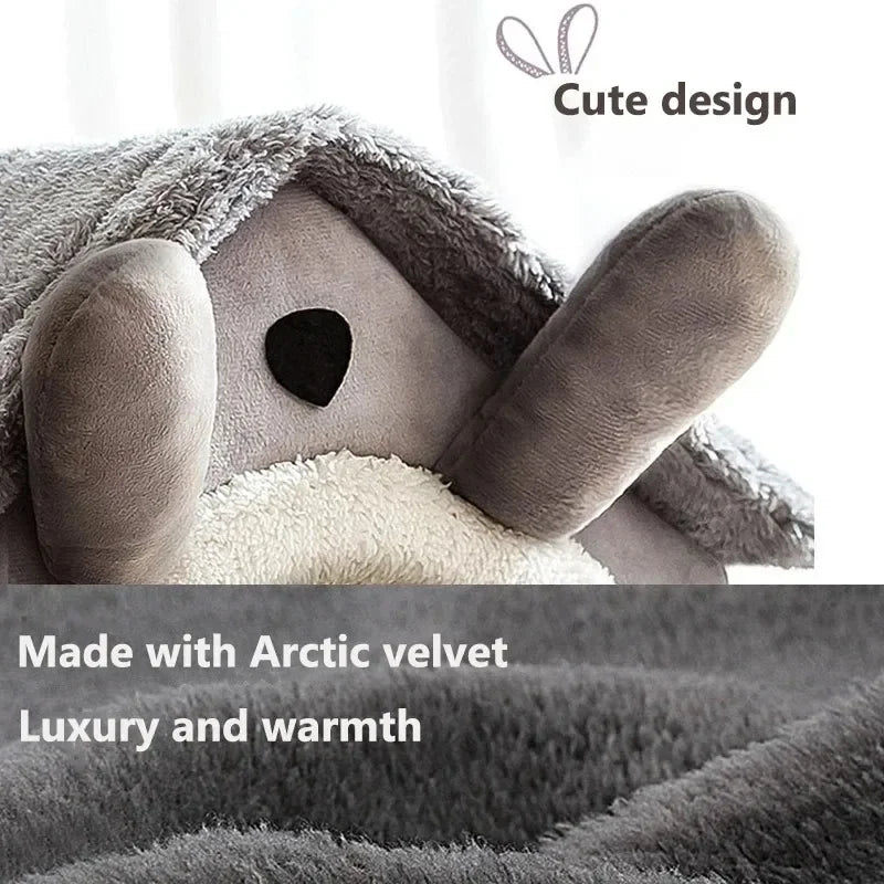 Indoor Warm Dog Cat House Soft Pet Bed Tent House Dog Kennel Cat Bed Removable and Washable Cushion Suitable Four Season Universal