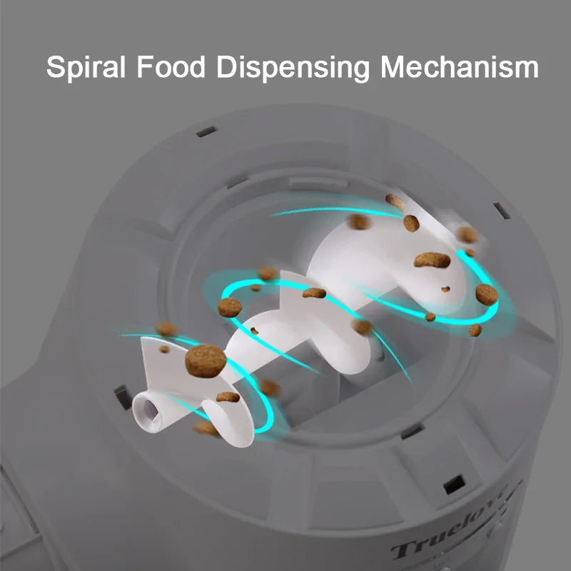 Truelove Automatic Pet Food Dispenser Timed Cat Feeder Automatic Dog Feeder Freshness Preservation Dry Food White TLD2001
