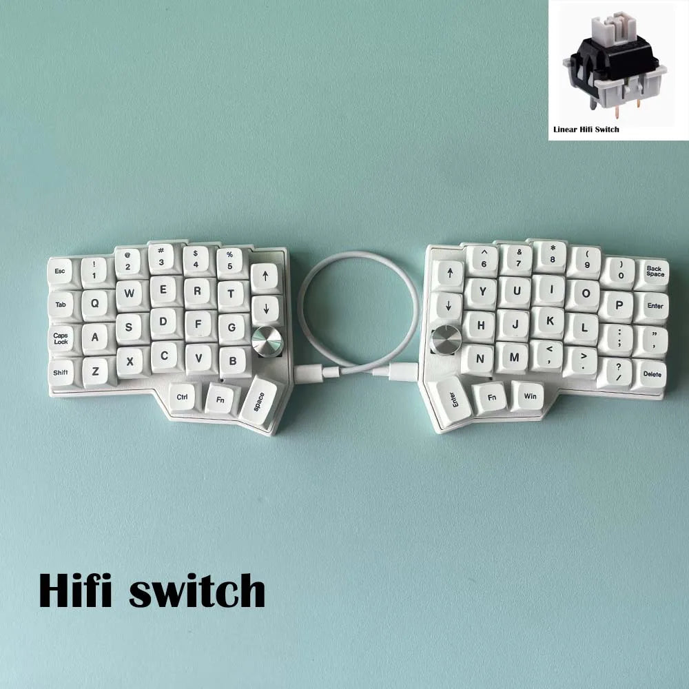 Corne 4×6 Layout 2 Knobs Split Ergonomics Hot-swappable MX Mechanical Keyboard Wired South RGB VIAL Programmable