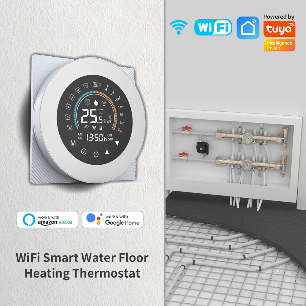 Wifi Thermostat Electric Floor Water/Gas Boiler Heating LCD Digital Touch Temperature Control Smart Life Google Home Alexa