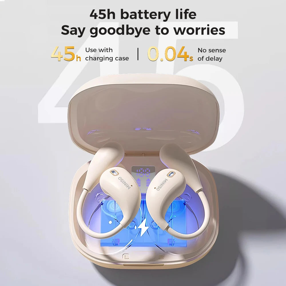 MINISO X33 Bluetooth Headphones AI Smart Translation Open-Ear Wireless Earbuds 50Hour Battery Life Noise Cancellation For Music