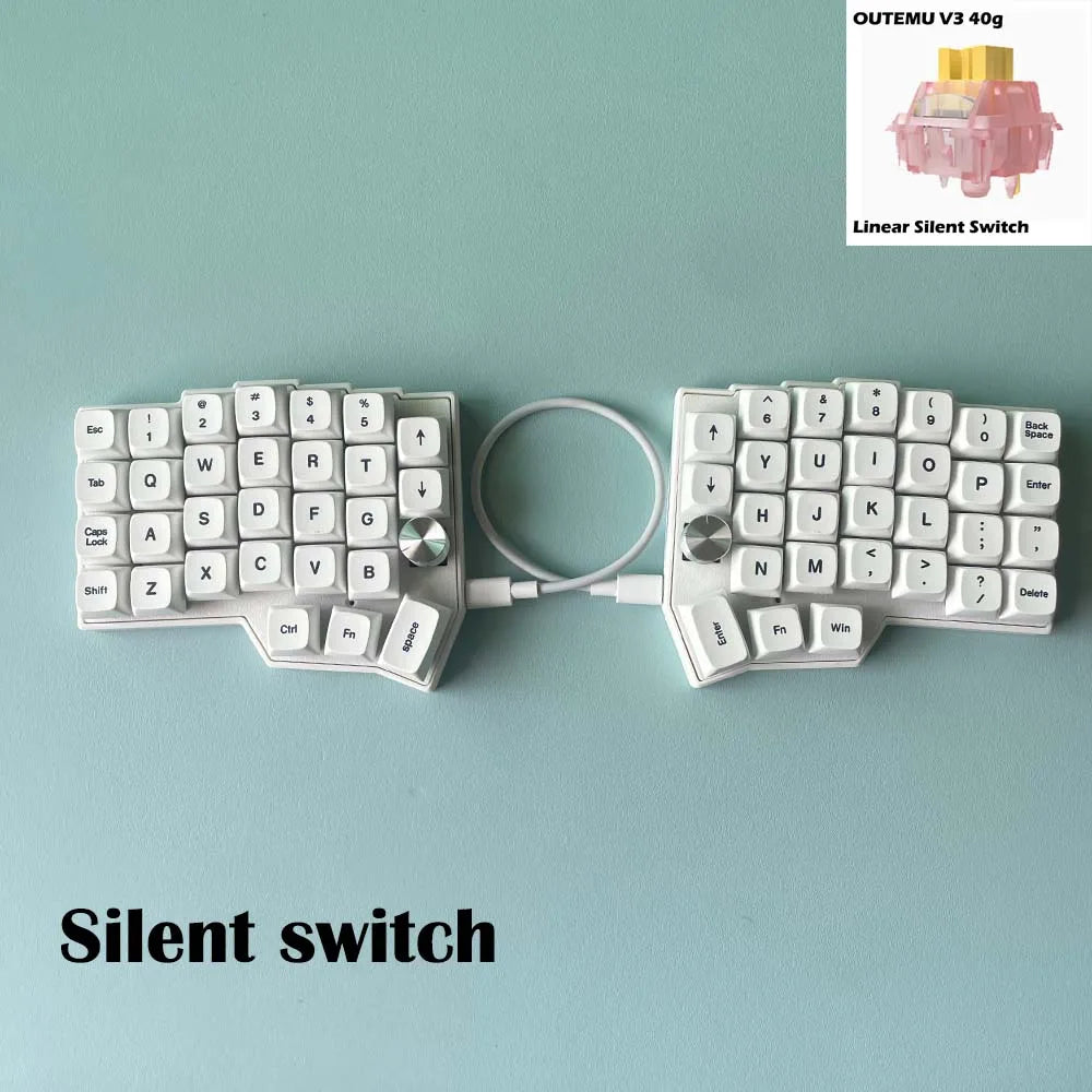 Corne 4×6 Layout 2 Knobs Split Ergonomics Hot-swappable MX Mechanical Keyboard Wired South RGB VIAL Programmable
