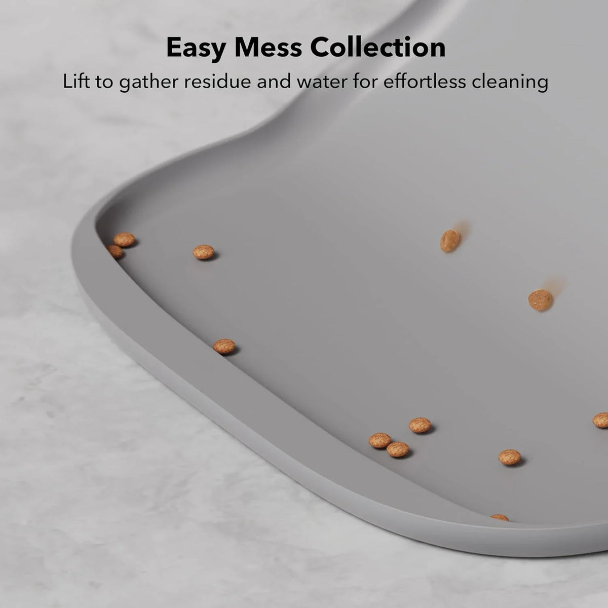 Dog Cat Food Mat Safety Silicone Waterproof Dog Bowl Mats Raised Edge Spill Protection Feeding Mat for Pet