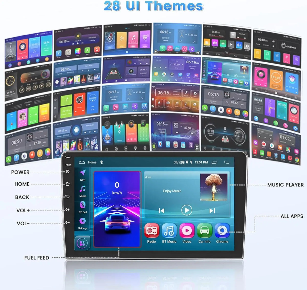 New 9inch Android 15 Quad Core Touch Car Stereo Radio Multimedia Video Player GPS Navigation Head Unit For Toyota Corolla EX 2005-2012 Support Wireless Carplay Android Bluetooth WiFi FM RDS DSP SWC Mirror Link Reverse Camera