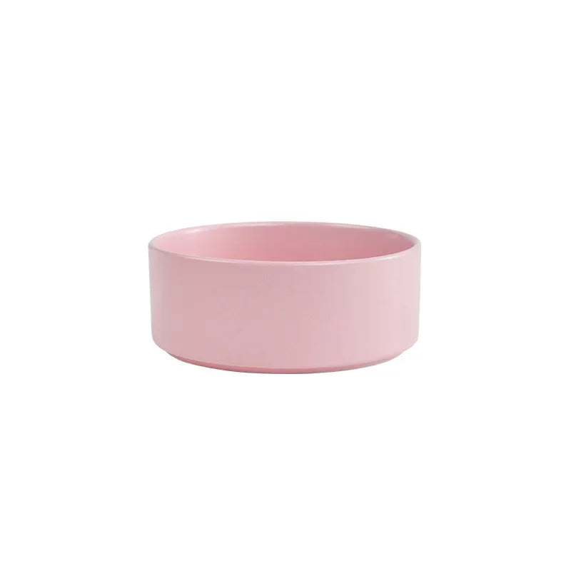 Dogs Food Water Bowls with Stand Cat Ceramic Eating Drinking Feeders Pet Large Capacity Elevated Feeding Bowl 300ml - 1800ml