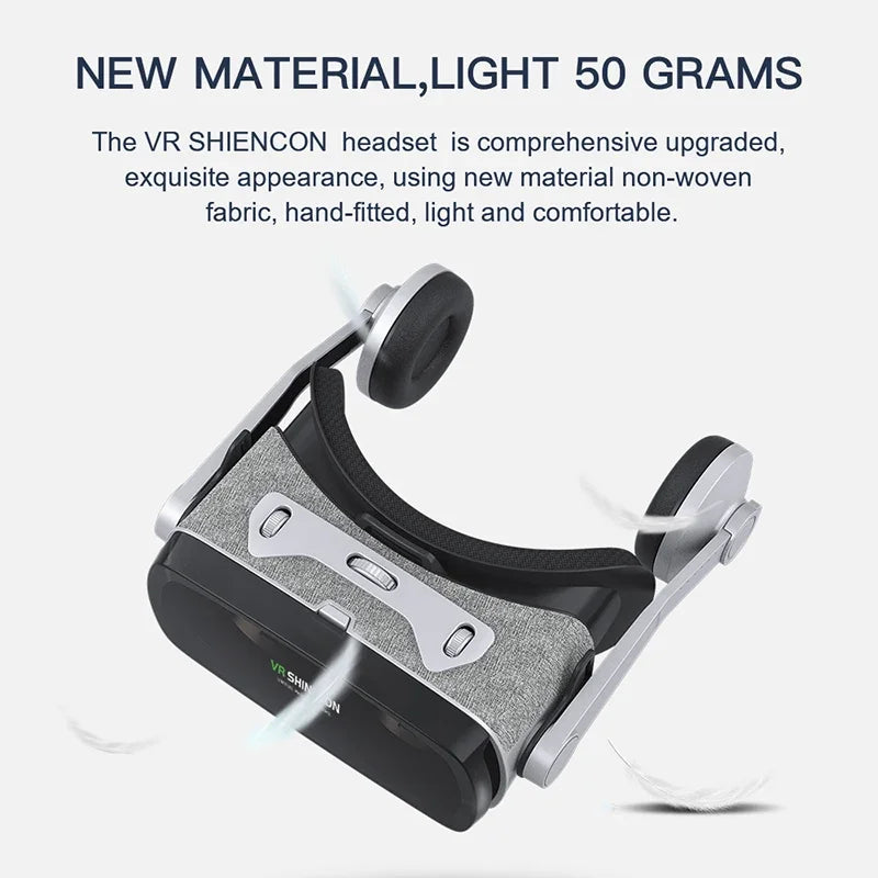 VR Shinecon Casque Viar 3D Glasses Virtual Reality Headset Helmet Goggle Lenses for Smart Phone Smartphone Video Game Binoculars