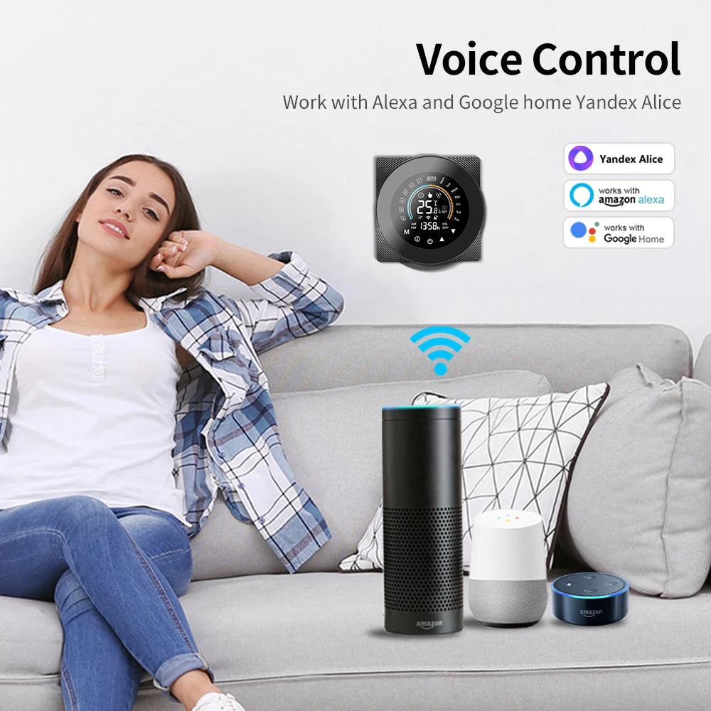 Wifi Thermostat Electric Floor Water/Gas Boiler Heating LCD Digital Touch Temperature Control Smart Life Google Home Alexa