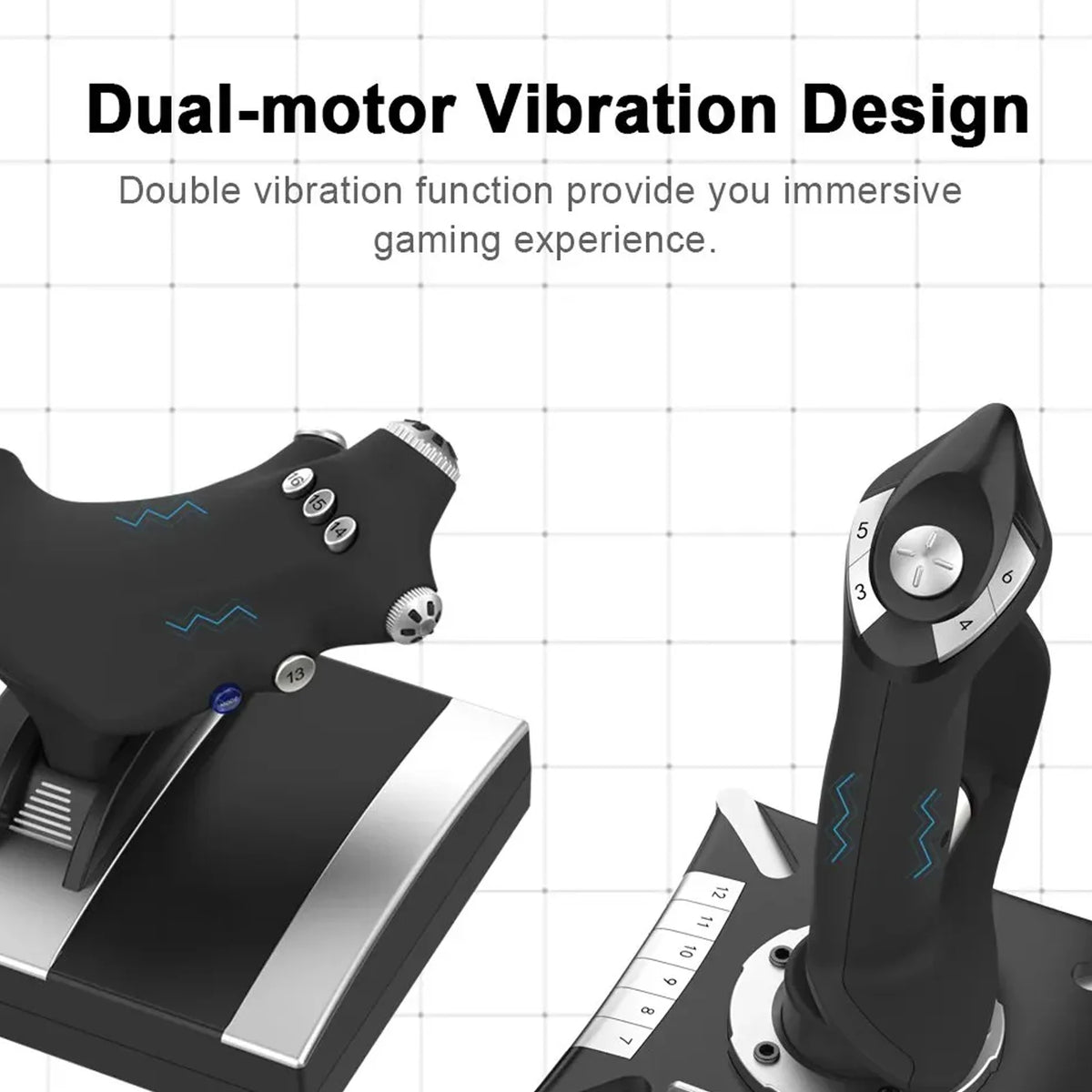 PXN 2119 Pro Joystick Flight Simulation Controller with Vibration Flight Simulator Control for PS4/Xbox Series X/S Win7/8/10/11