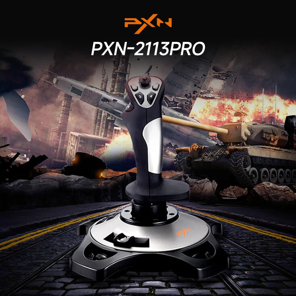 PXN-2113 Pro Joystick Flight Simulator Gamepad Controller PC Flight Simulation Cockpit Stick for PC/Desktop Game Accessories