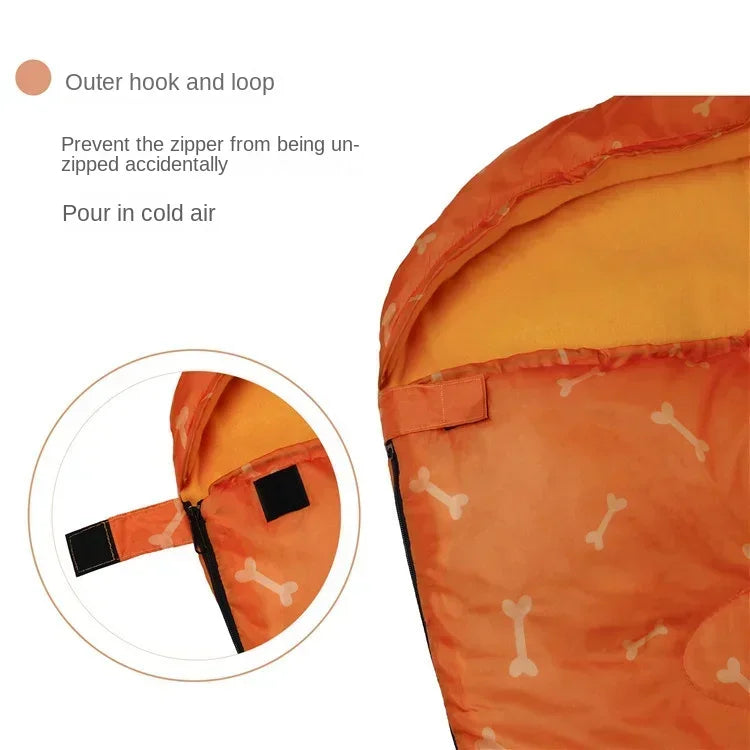Dog Sleeping Bag Bone Pet Sleep Mat Outdoor Camping Warm Kennel Pad Dog Bed Blanket Dog Beds for Medium Dogs Pet Supplies Puppy