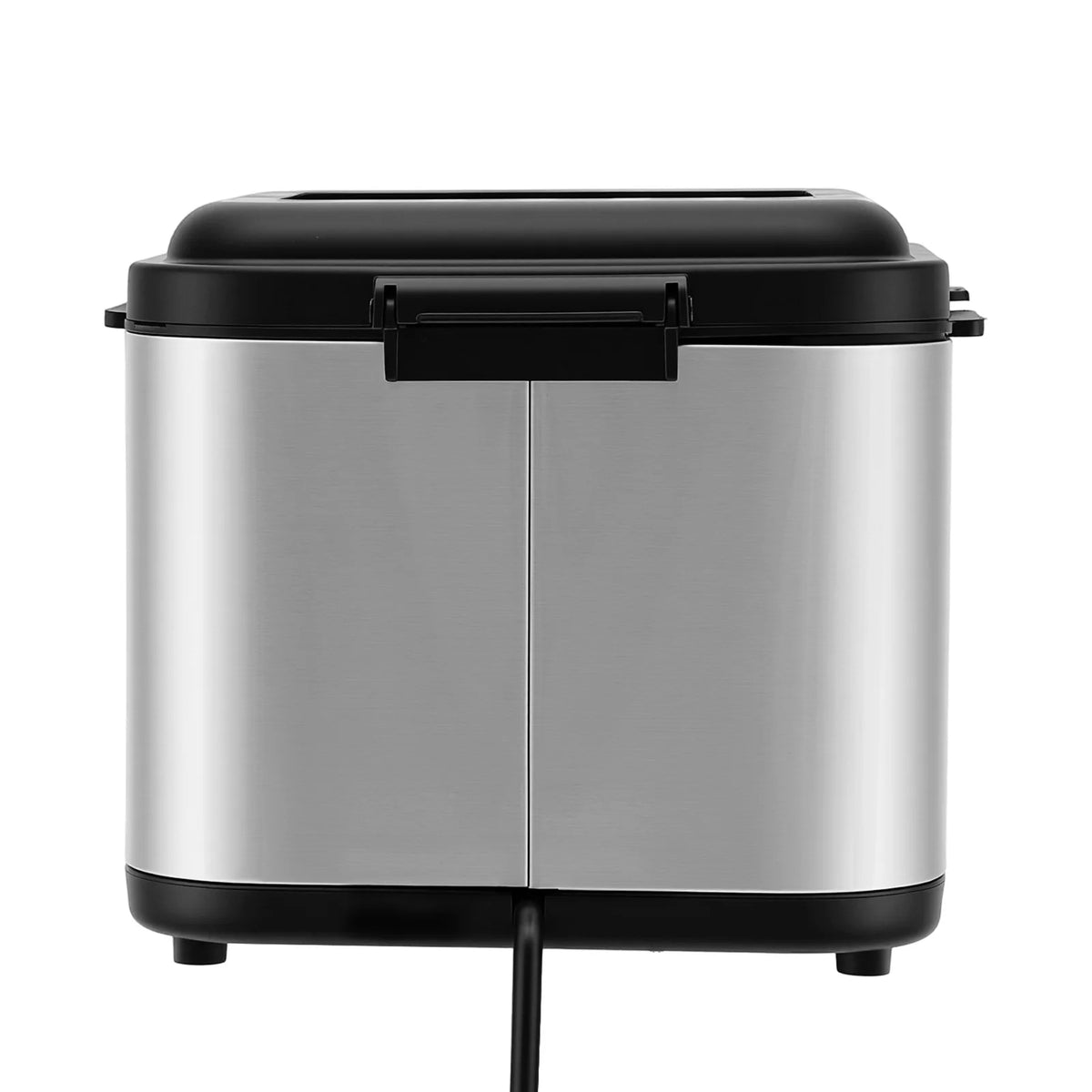 Home Electric Deep Fryer Stainless Steel Countertop Deep Frying Machine 1000W Fast Heat 2.64QT Adjustable Temp 176-374℉ Triple Cool Touch Insulation Visible Vent Lid Detachable Anti-Scald Basket Anti-Slip Mat For French Fri