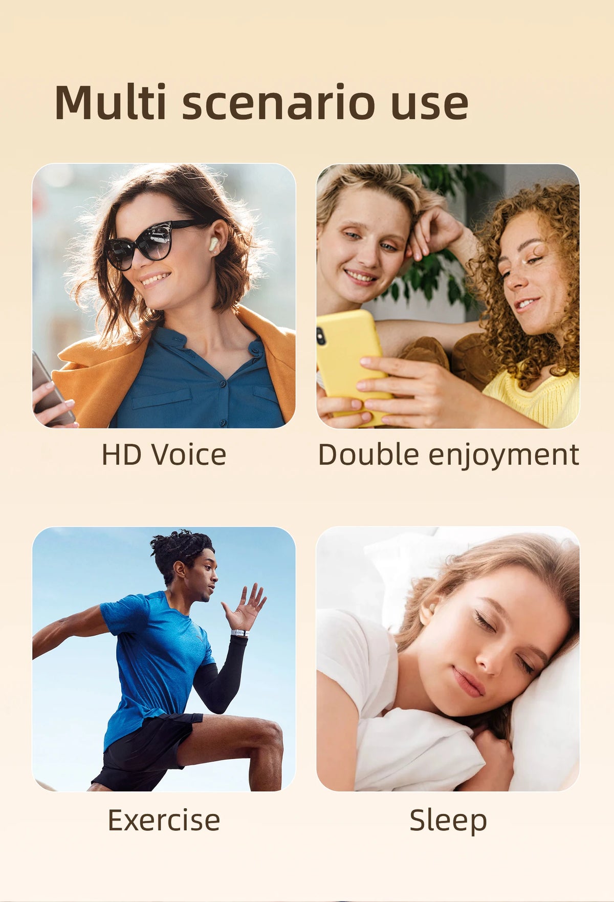 INSONIXN 2in1 Wireless Bluetooth Earbuds, Mini Invisible Sleep Earphones, Sports Noise Cancelling Ear Buds Comfortable To Wear, Low Bass Sound Effect HIFI Music, For Leisure, Office, And Classroom, Long Battery Life, Suitable