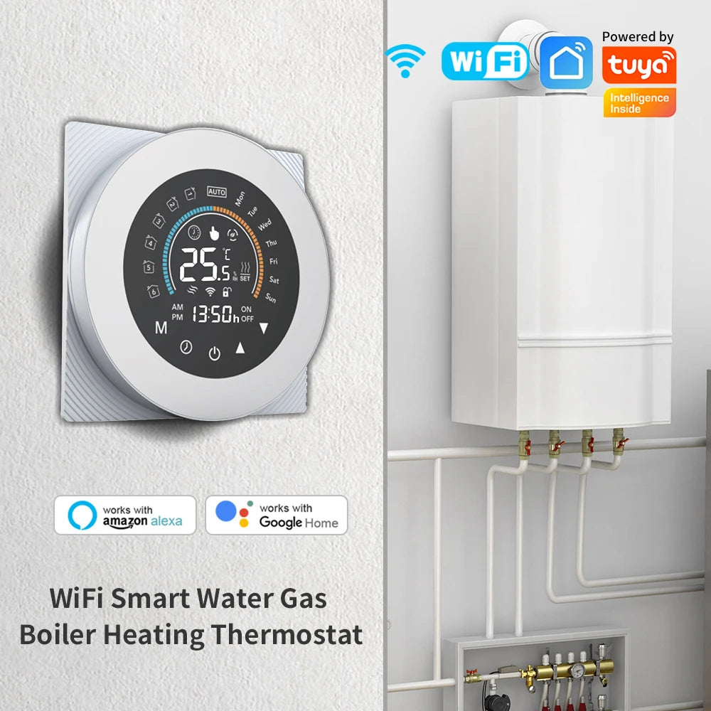 Wifi Thermostat Electric Floor Water/Gas Boiler Heating LCD Digital Touch Temperature Control Smart Life Google Home Alexa