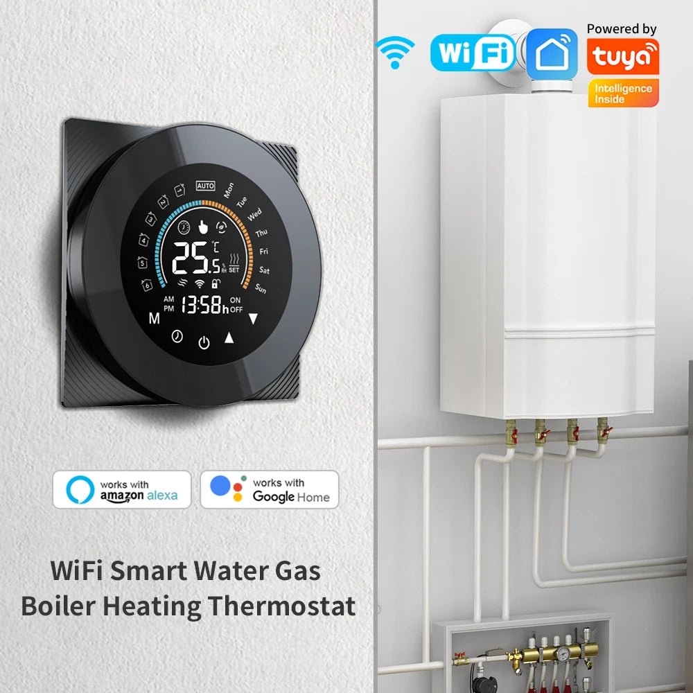 Wifi Thermostat Electric Floor Water/Gas Boiler Heating LCD Digital Touch Temperature Control Smart Life Google Home Alexa