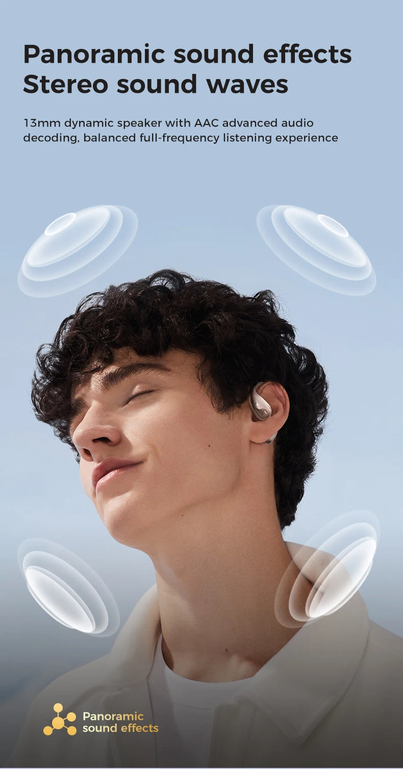 MINISO X33 Bluetooth Headphones AI Smart Translation Open-Ear Wireless Earbuds 50Hour Battery Life Noise Cancellation For Music