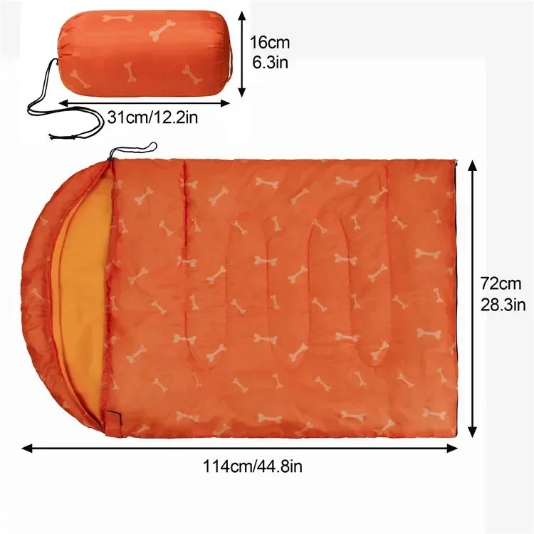 Dog Sleeping Bag Bone Pet Sleep Mat Outdoor Camping Warm Kennel Pad Dog Bed Blanket Dog Beds for Medium Dogs Pet Supplies Puppy