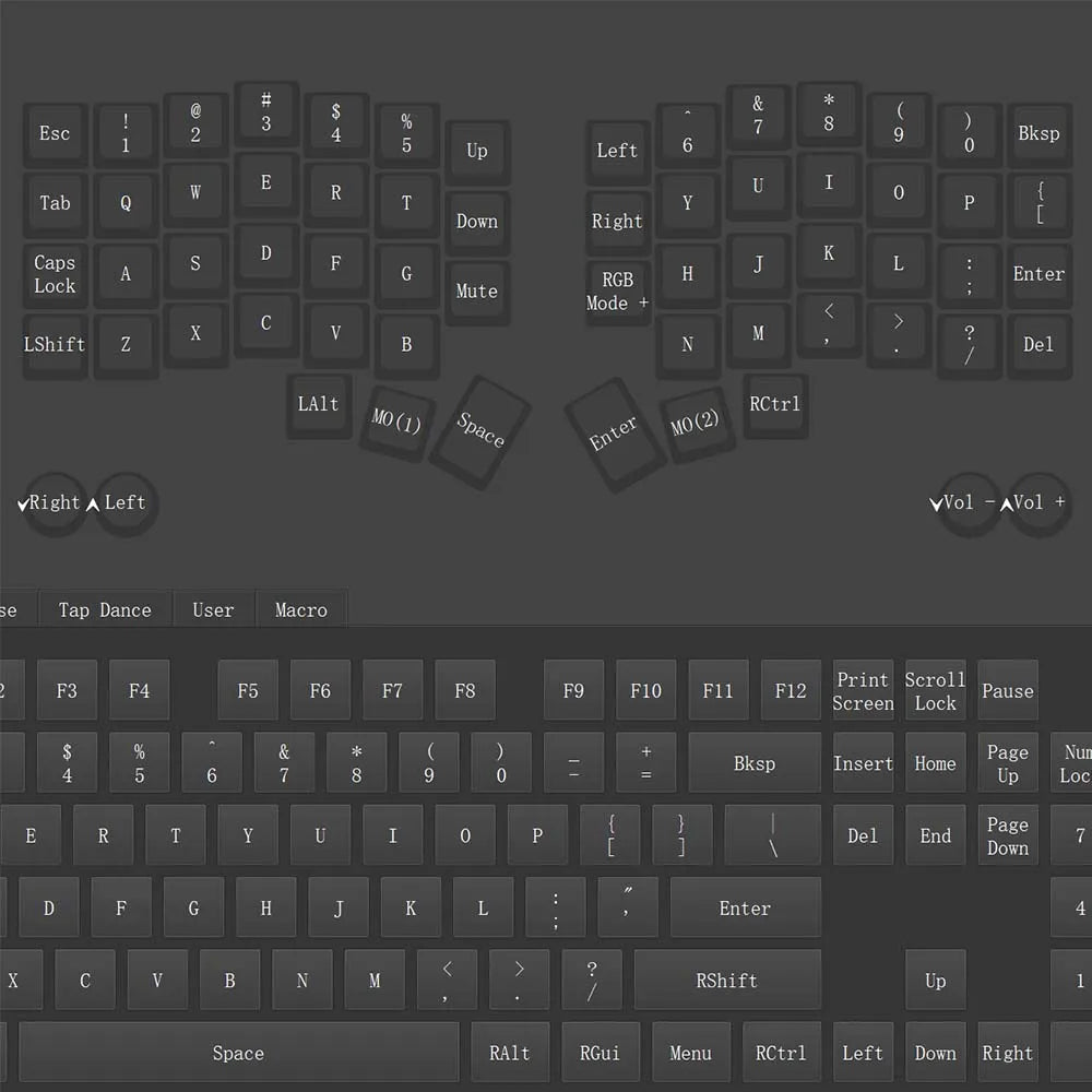 Corne 4×6 Layout 2 Knobs Split Ergonomics Hot-swappable MX Mechanical Keyboard Wired South RGB VIAL Programmable