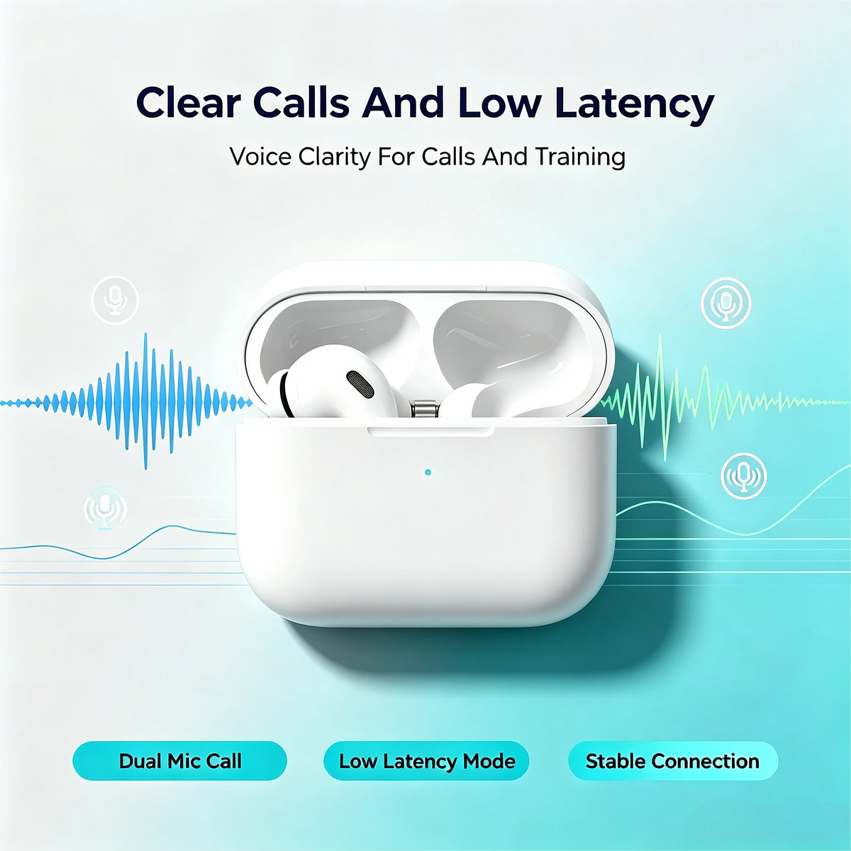 ZZLOVE Wireless TWS Earbuds Noise Cancelling Bluetooth Sport Earphones Charging Case