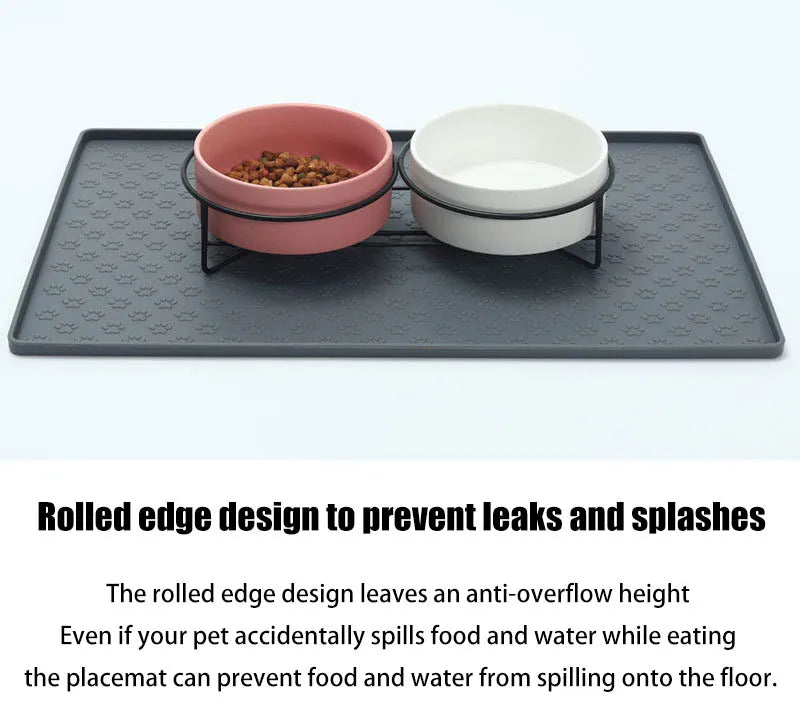 Silicone Material Dog Drinking Water and Eating Mat Cat Mat Pet Mat Waterproof Wear-Resistant Durable Easy to Clean Pet Supplies