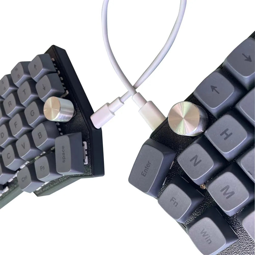 Corne 4×6 Layout 2 Knobs Split Ergonomics Hot-swappable MX Mechanical Keyboard Wired South RGB VIAL Programmable