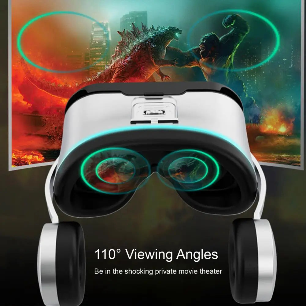 Viar 3D Virtual Reality VR Glasses Headset Bluetooth Devices Helmet Lenses Goggles Smart Smartphone Phone Headphones Mobile Game
