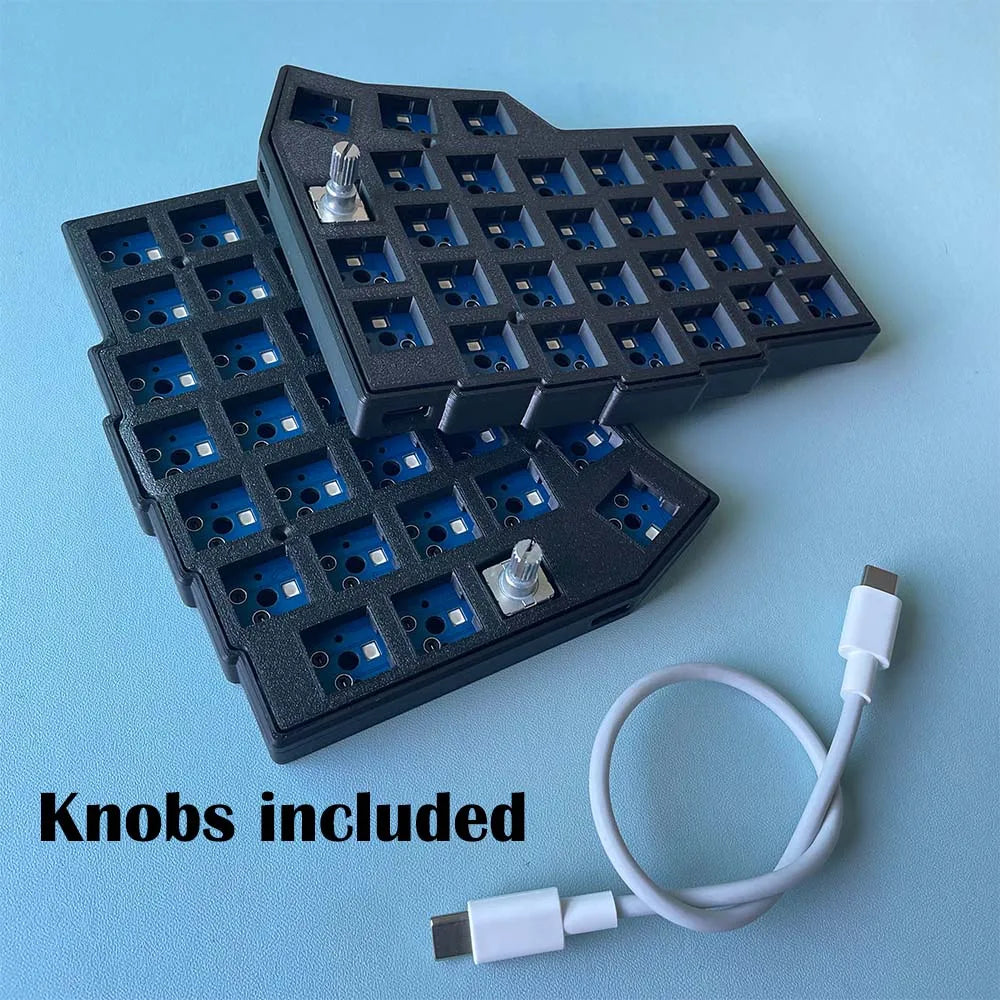 Corne 4×6 Layout 2 Knobs Split Ergonomics Hot-swappable MX Mechanical Keyboard Wired South RGB VIAL Programmable