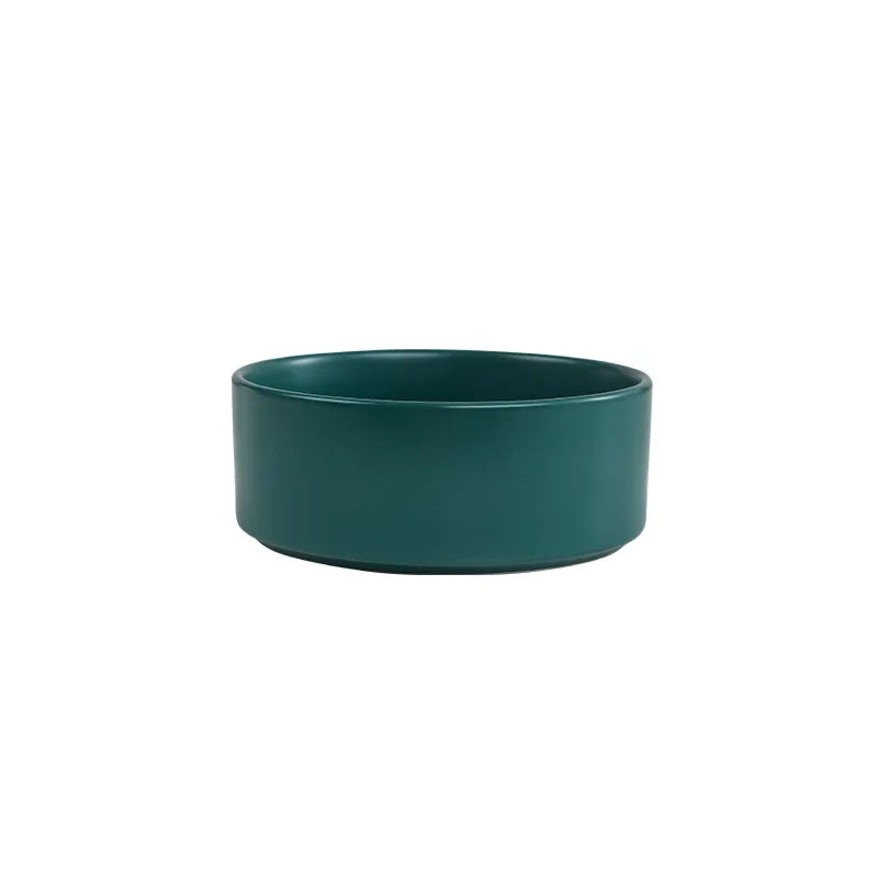 Dogs Food Water Bowls with Stand Cat Ceramic Eating Drinking Feeders Pet Large Capacity Elevated Feeding Bowl 300ml - 1800ml