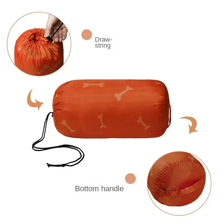 Dog Sleeping Bag Bone Pet Sleep Mat Outdoor Camping Warm Kennel Pad Dog Bed Blanket Dog Beds for Medium Dogs Pet Supplies Puppy