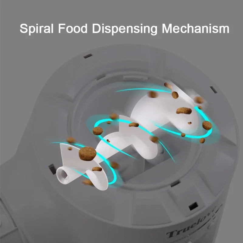 Truelove Automatic Pet Food Dispenser Timed Cat Feeder Automatic Dog Feeder Freshness Preservation Dry Food White TLD2001
