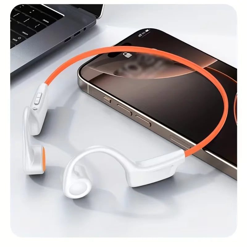 2026 New Open-ear Bone Conduction Headphones Built-in Mic Type-C Charging Long Playback Wireless Earbuds Sports Headset for Running Cycling Fitness Holiday Gift