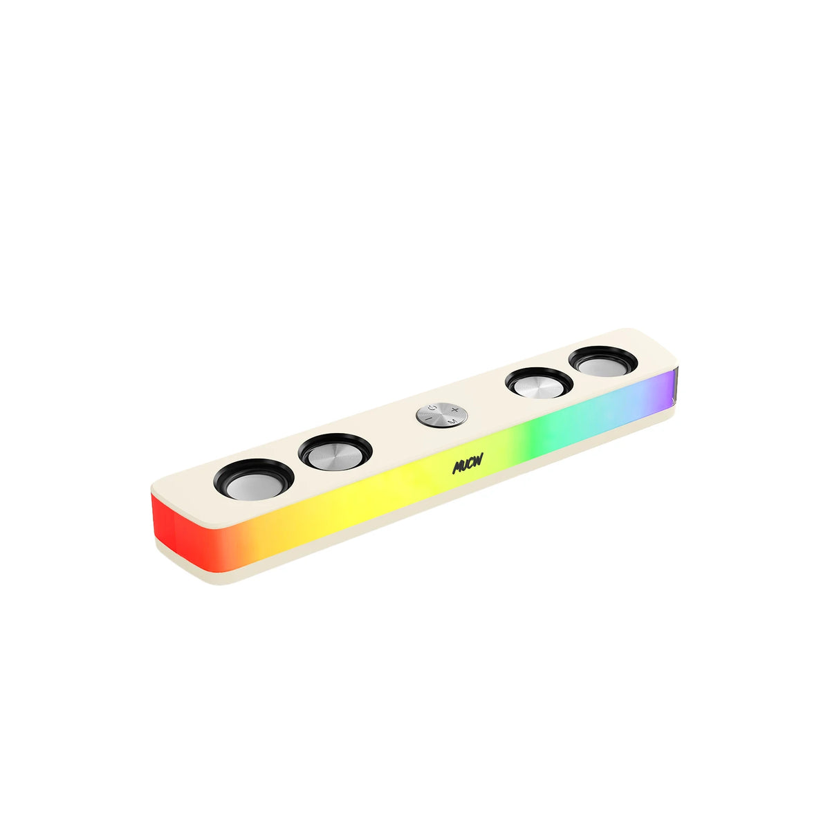 MUCW MU‑C17 Desktop RGB Sound Bar Speaker Bluetooth 5.4 & USB Wired Dual Mode 6W Stereo Gaming Soundbar with Colorful LED Light for Laptop PC Gamer Home Office
