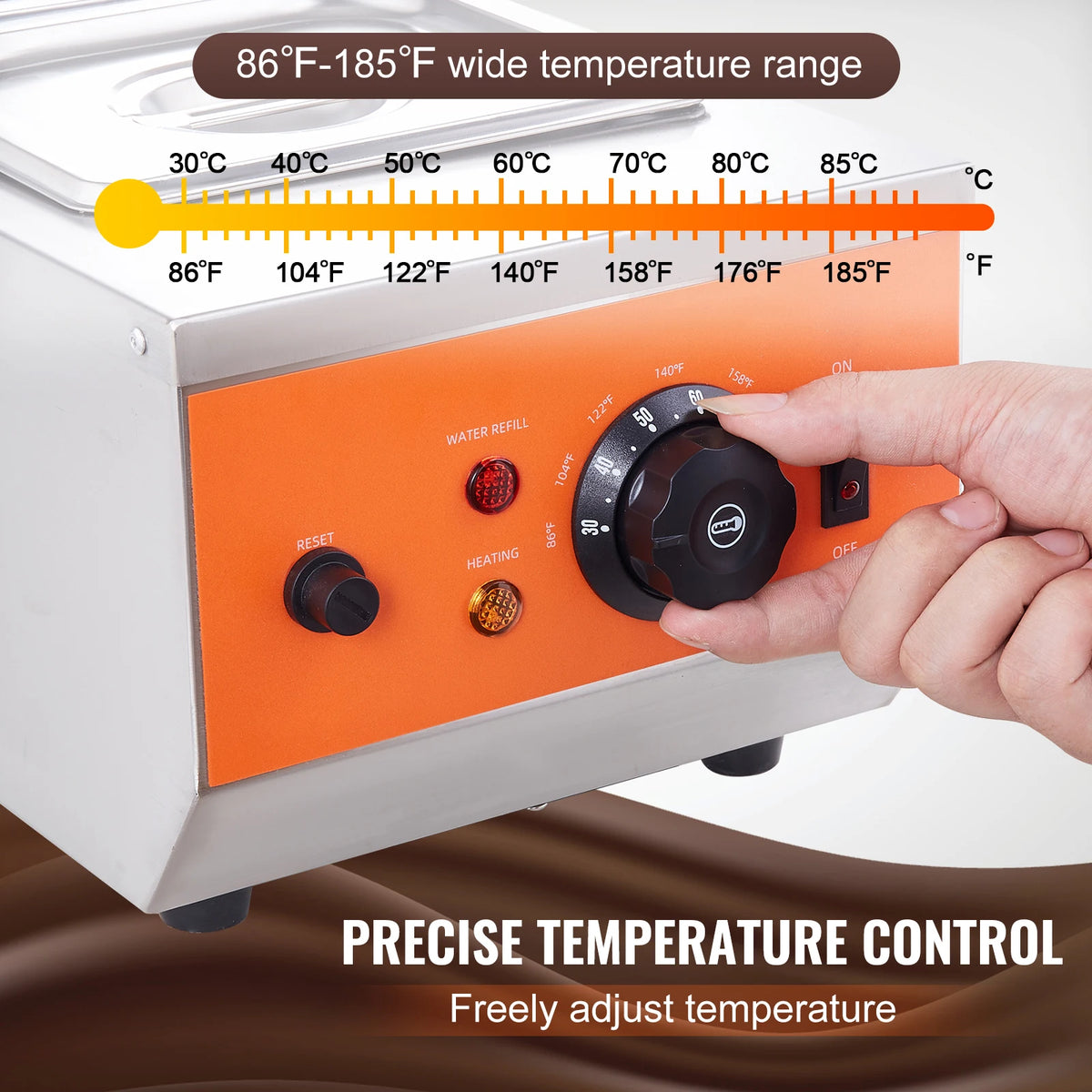 SucceBuy 2 3 Tanks Electric Chocolate Tempering Machine Chocolate cascade Melting Pot for Kitchen home appliance