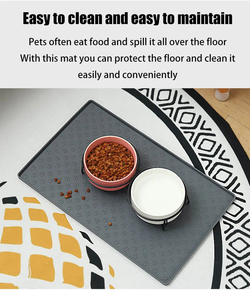 Silicone Material Dog Drinking Water and Eating Mat Cat Mat Pet Mat Waterproof Wear-Resistant Durable Easy to Clean Pet Supplies