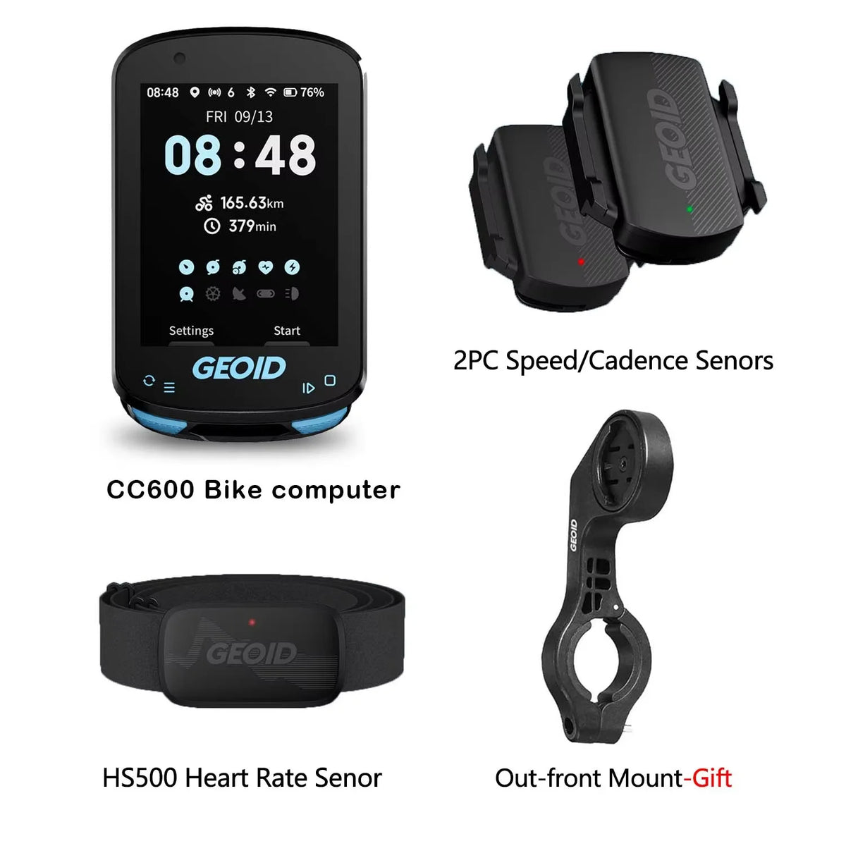 GEOID CC700/PRO Bike Computer Wireless Color Screen Bicycle Speedometer ANT+ WIFI Cycling Speedometer IPX7 Waterproof Odometer