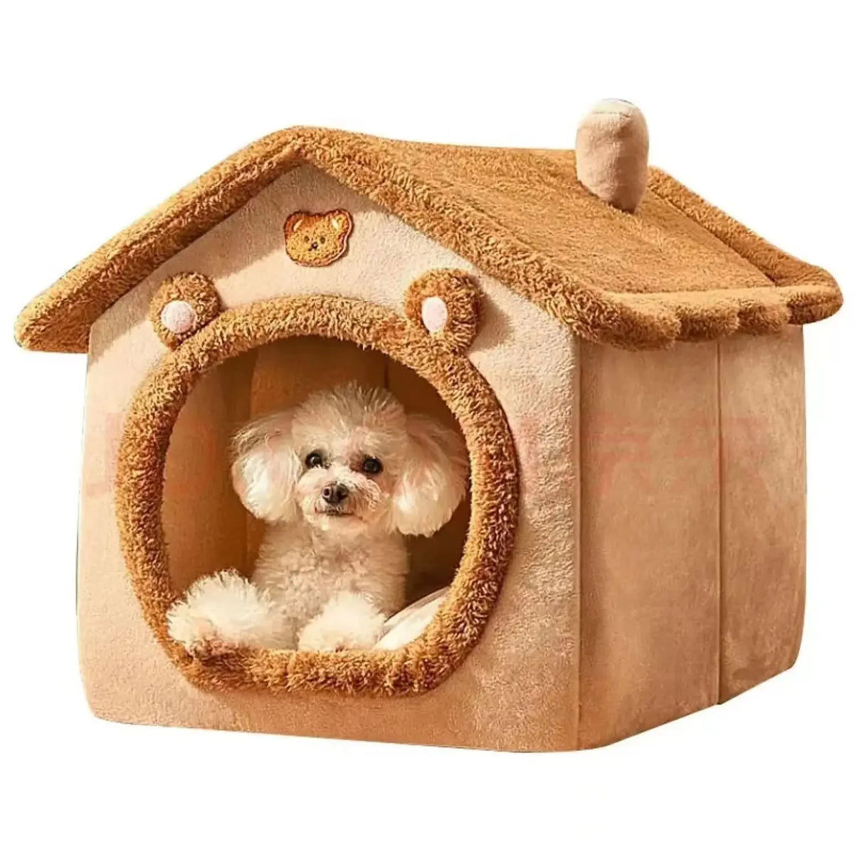 Indoor Warm Dog Cat House Soft Pet Bed Tent House Dog Kennel Cat Bed Removable and Washable Cushion Suitable Four Season Universal