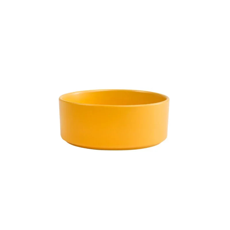 Dogs Food Water Bowls with Stand Cat Ceramic Eating Drinking Feeders Pet Large Capacity Elevated Feeding Bowl 300ml - 1800ml